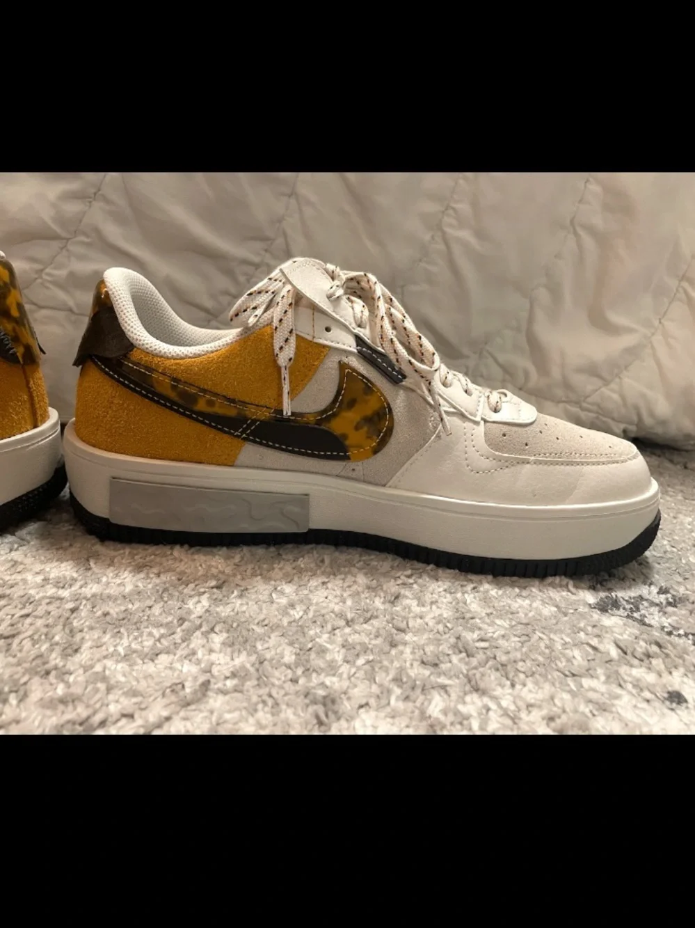 Nike Air Force 1 Low Fontanka Tortoise Shell Size 12W EU 44.5 DR0151-001 No Sole